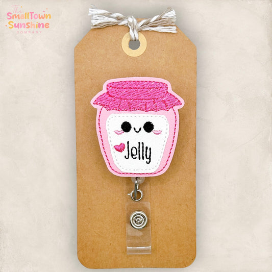 Pink Jelly Jar Badge Topper
