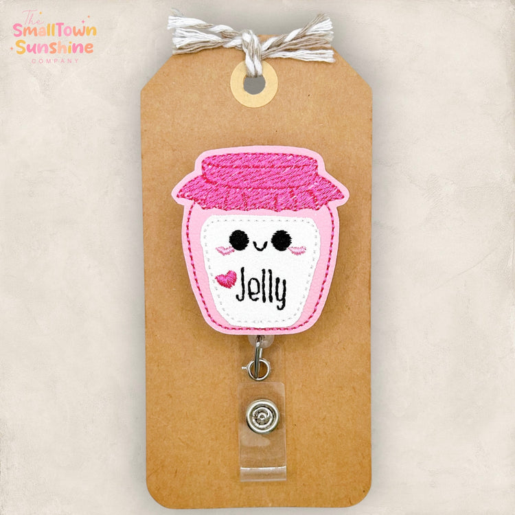 Pink Jelly Jar Badge Topper
