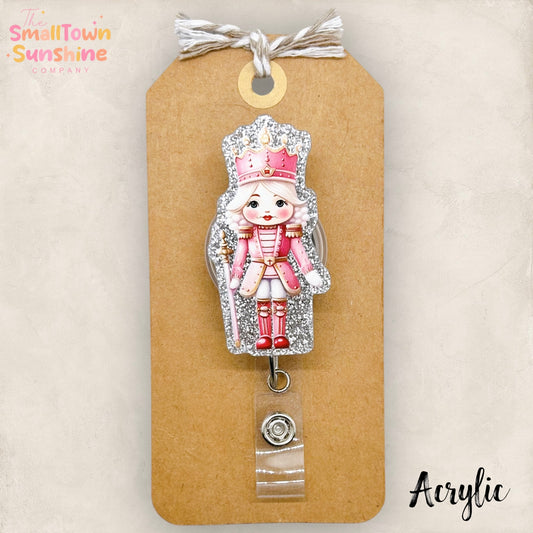 Pink Nutcracker Queen Badge Topper