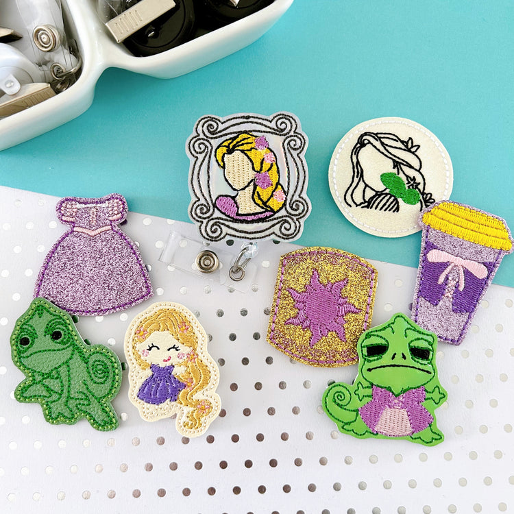 Long Haired Princess Badge Toppers
