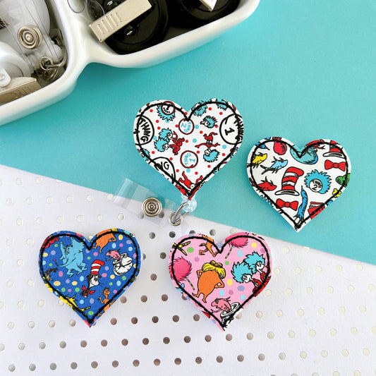 Dr S. Themed Heart Badge Toppers