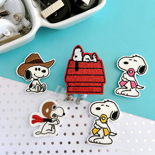 White Beagle Badge Toppers