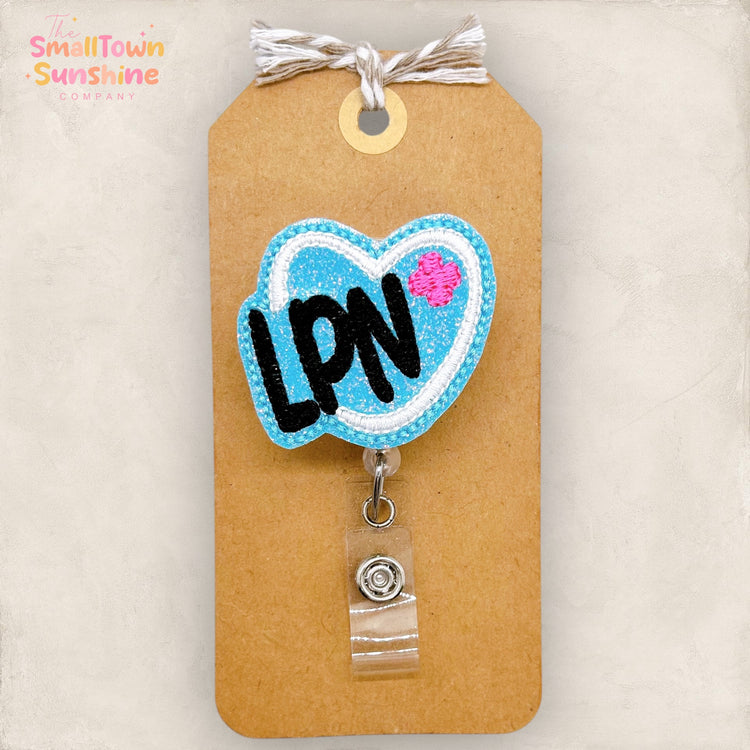 LPN Heart Badge Topper