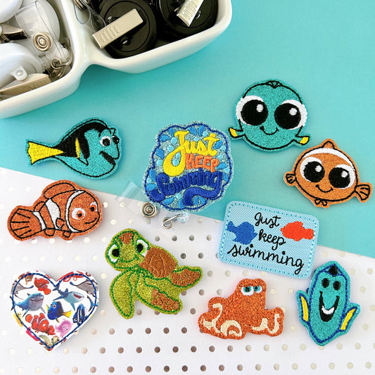 Finding Fish Badge Toppers
