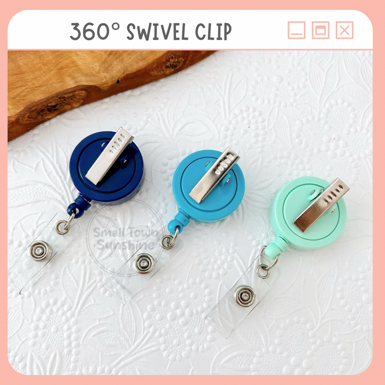 Interchangeable Colored Alligator Swivel Badge Reels