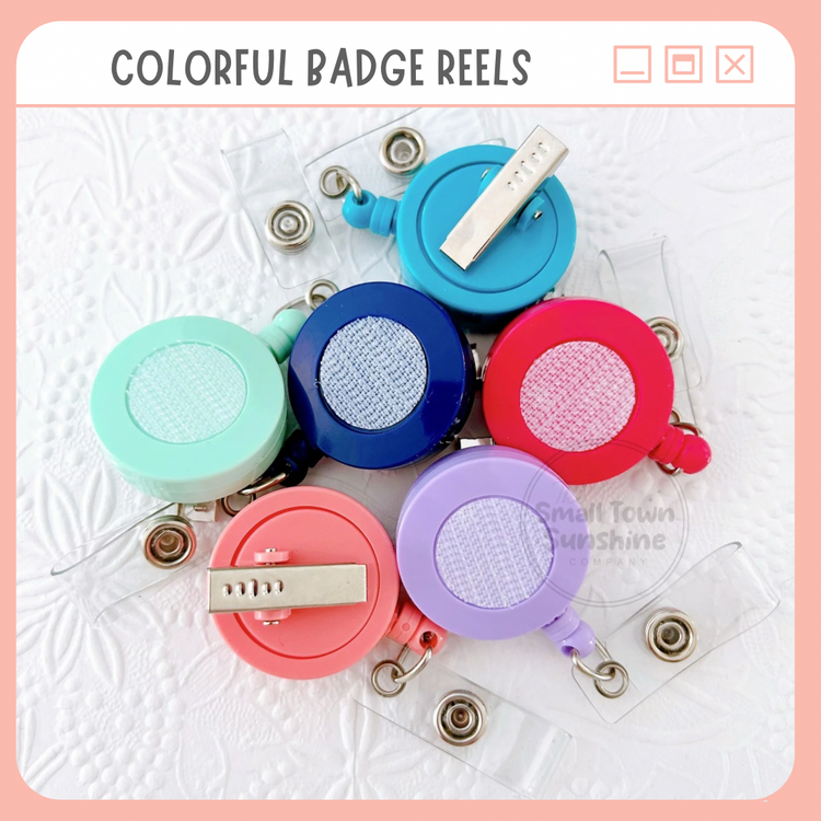 Interchangeable Colored Alligator Swivel Badge Reels