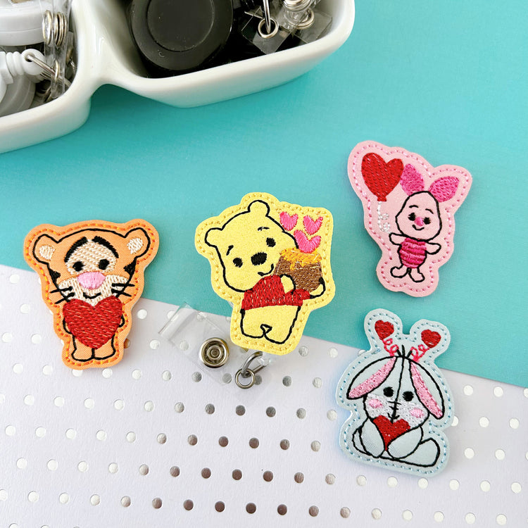 Honey Bear & Friends Valentine Badge Toppers