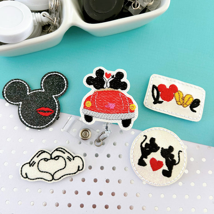 Mouse Love Badge Toppers