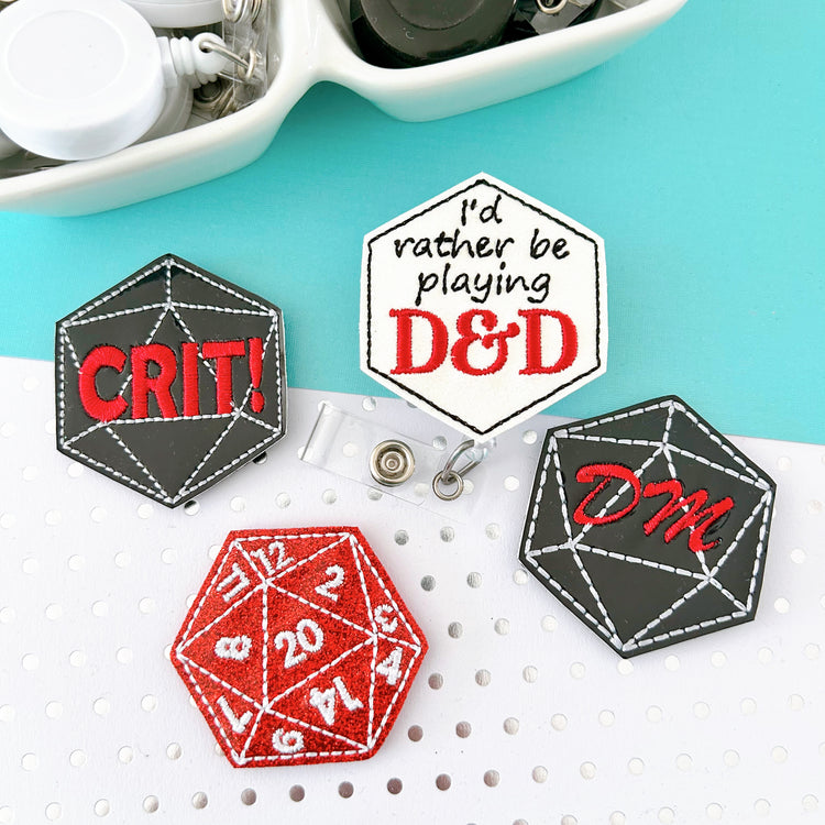 DD Dice Badge Toppers