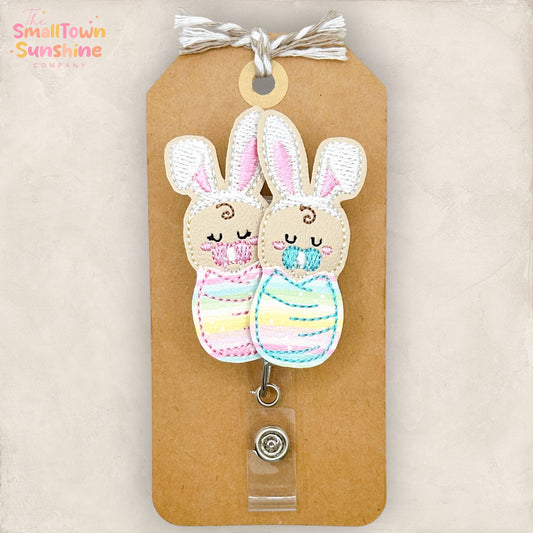 Swaddled Bunny Babies Badge Topper