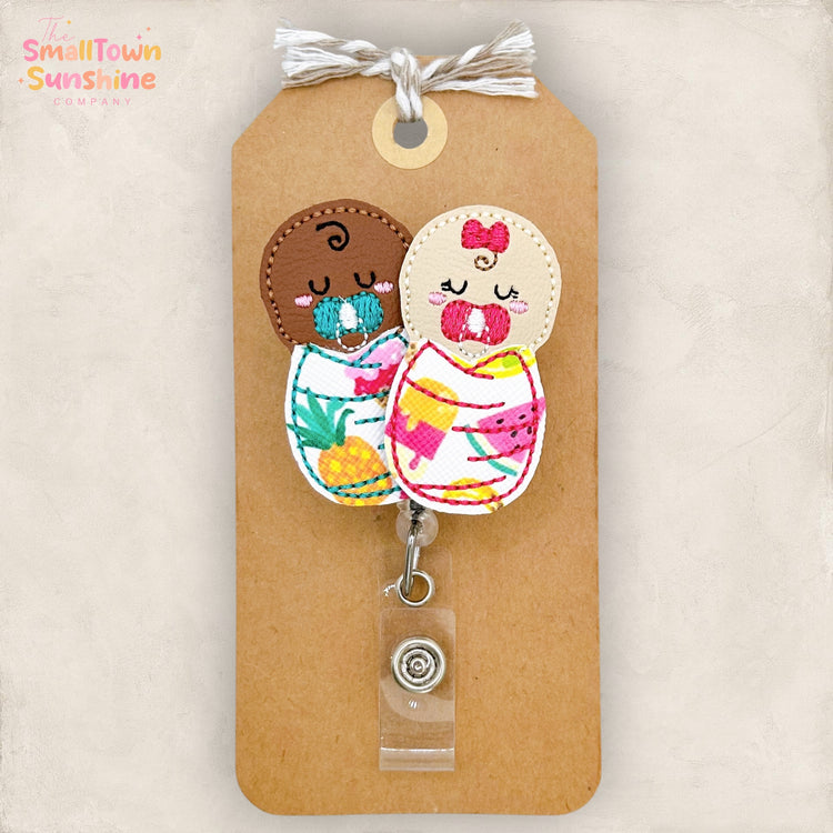 Tropical Summer Babies Badge Topper