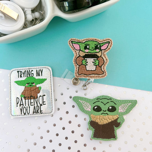 Wise Green Alien Badge Toppers