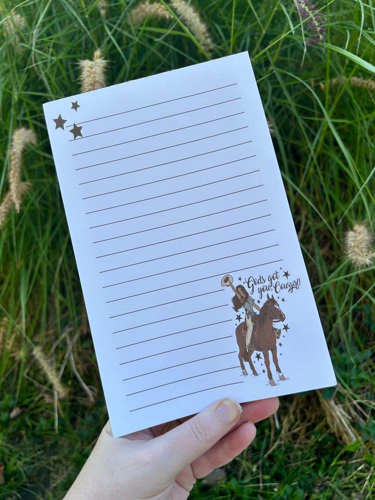 Gods Got You Cowgirl Tearaway Notepad \\ Imperfect