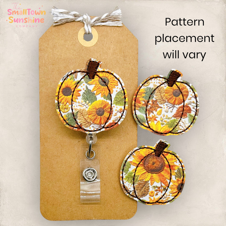 Sunflower Pumpkin Badge Topper