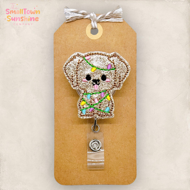 Christmas Dog Badge Topper