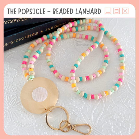 Beaded Lanyard for Removable Badge Toppers | POPSICLE