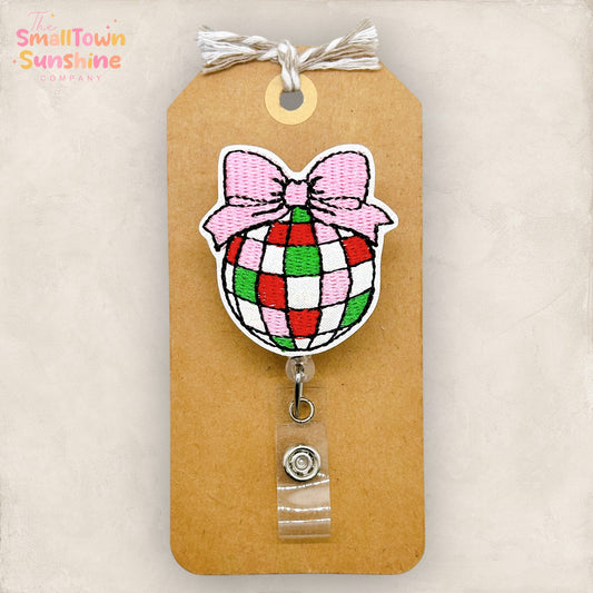 Christmas Disco Ball Badge Topper