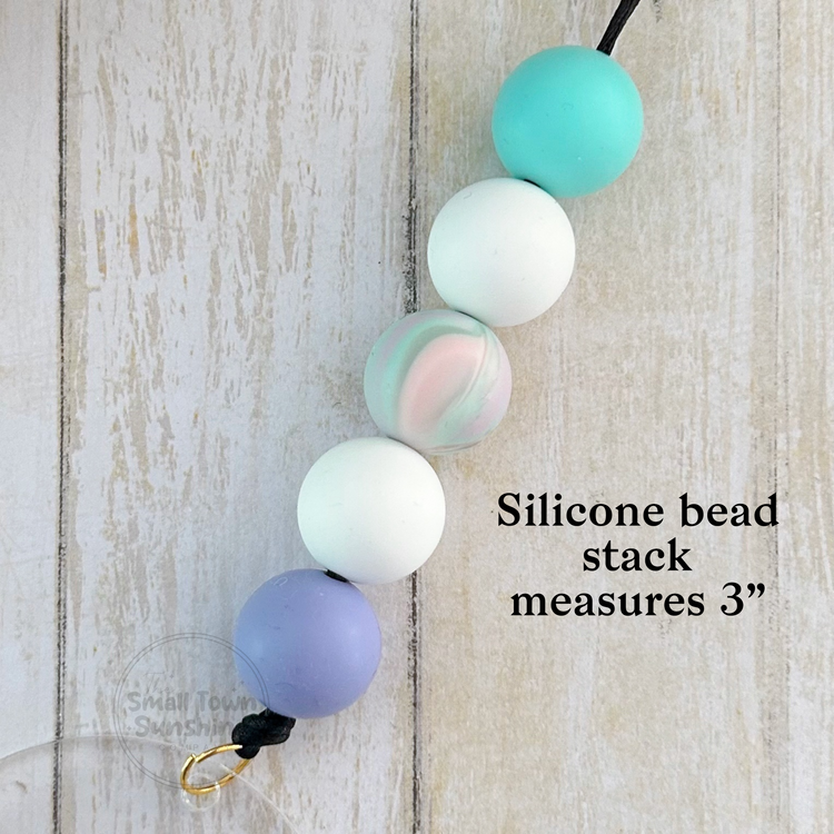 Partially Beaded Lanyard for Removable Badge Toppers | THE MERMAID