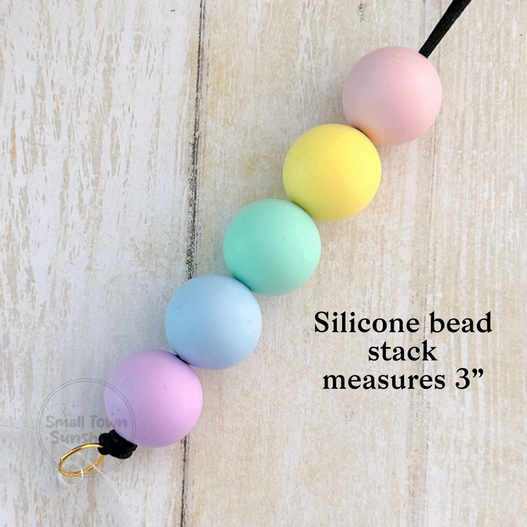Partially Beaded Lanyard for Removable Badge Toppers | SORBET CRUSH