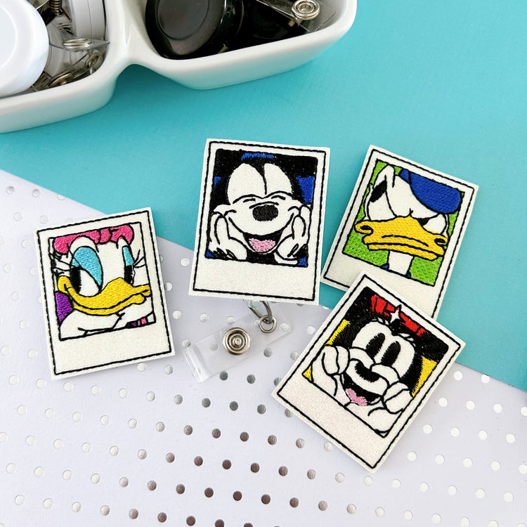 Mouse & Duck Polaroid Badge Toppers