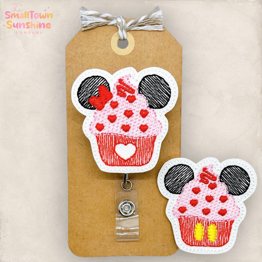 Mouse Cupcake Badge Toppers