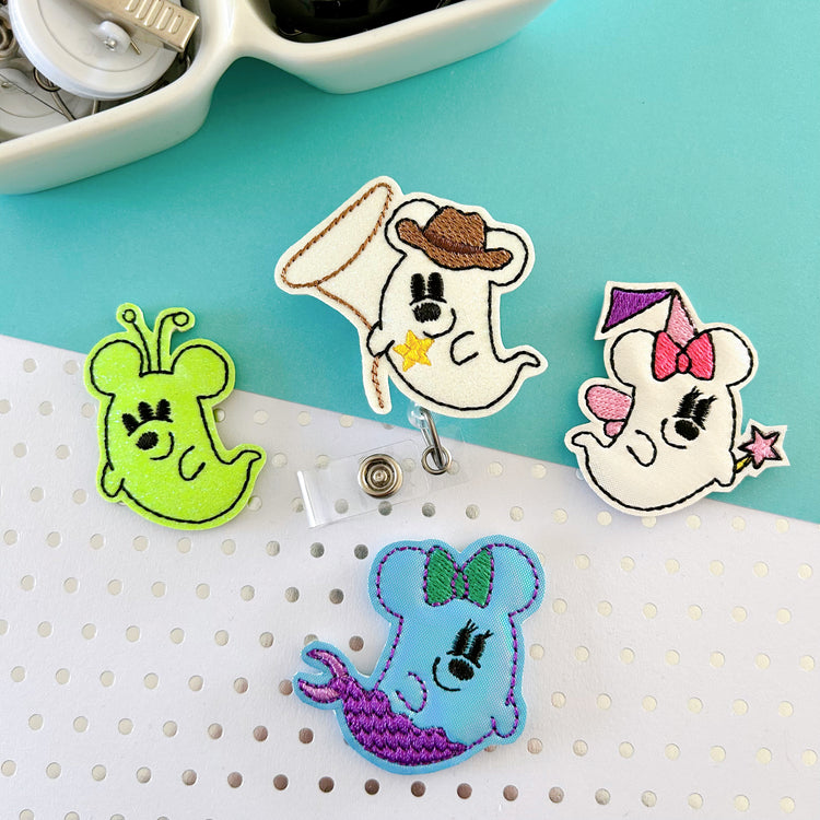 Mouse Ghost Badge Toppers