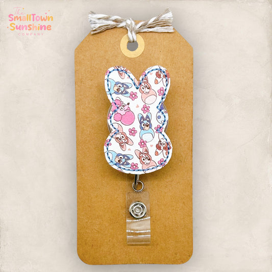 Blue Dog & Friends Bunny Badge Topper