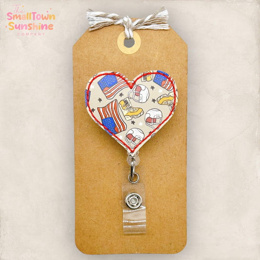 Support Our Troops Heart Badge Topper