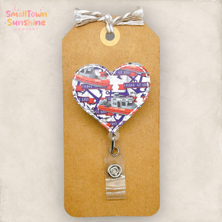 Coast Guard Heart Badge Topper