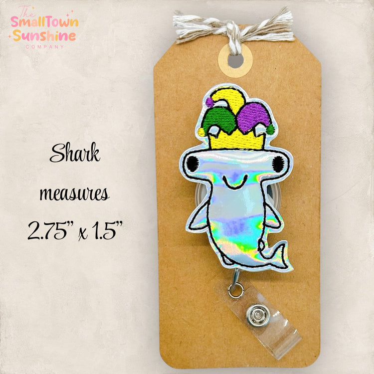Mardi Gras Shark Badge Topper | EXCLUSIVE