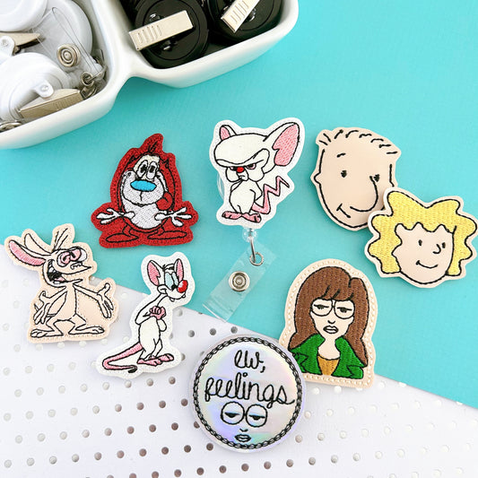 90s Cartoon Badge Toppers