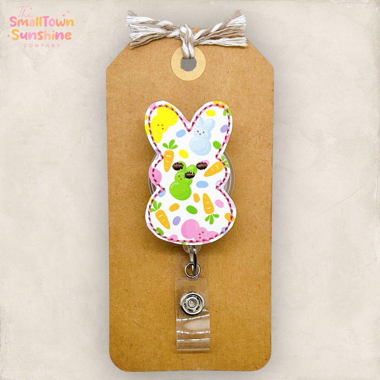 Easter Bunny Marshmallow Badge Topper