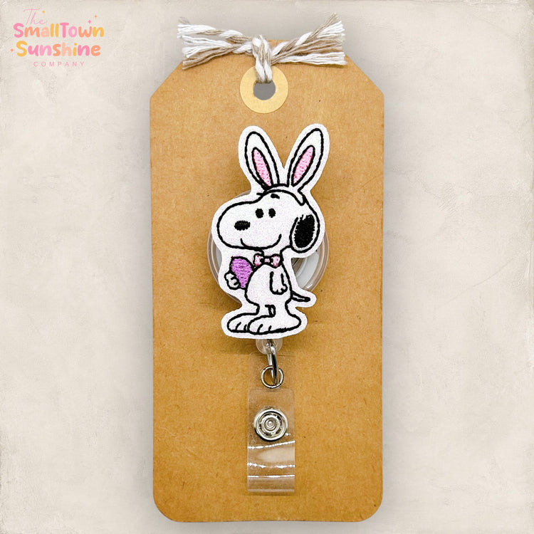 Easter Bunny Beagle Badge Topper