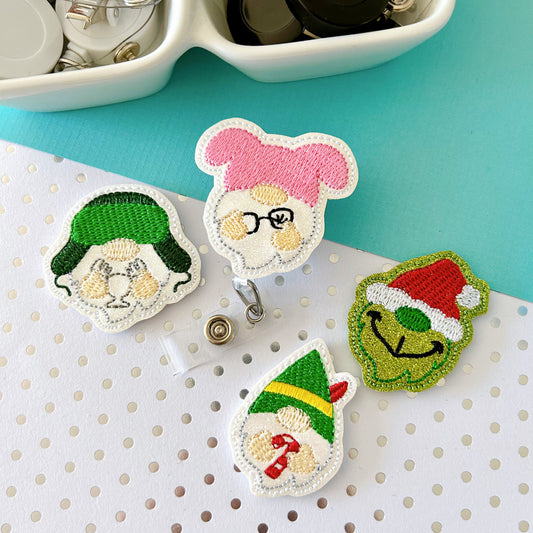 Christmas Movie Gnome Badge Toppers