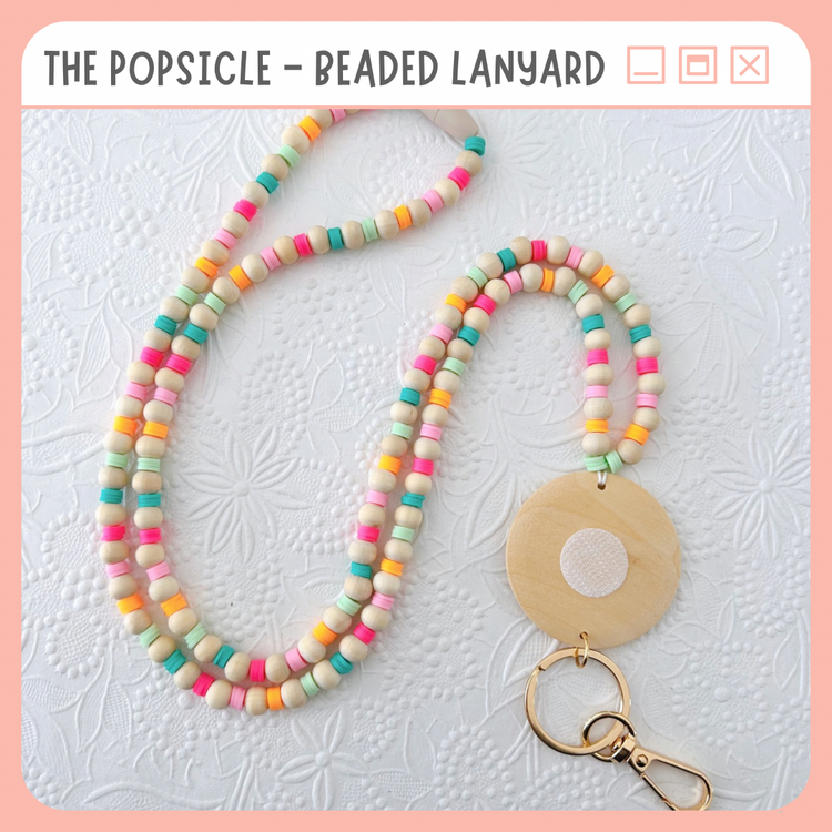 Beaded Lanyard for Removable Badge Toppers | POPSICLE