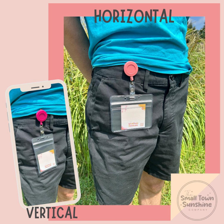 Clear Vinyl Badge Holder with Zipper Top