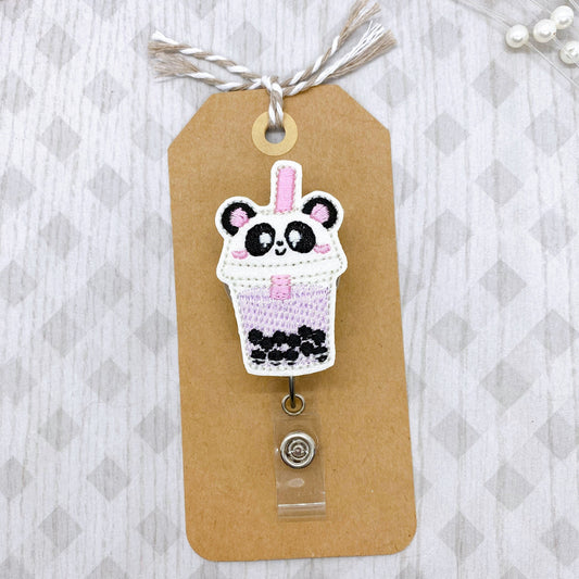 Panda Boba Tea Badge Topper