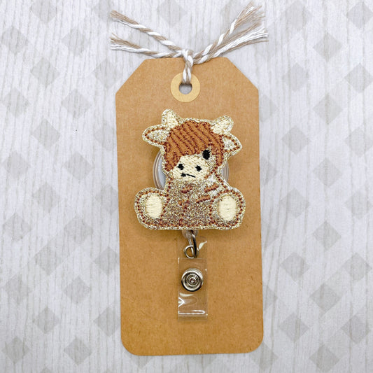 Baby Highland Cow Badge Topper