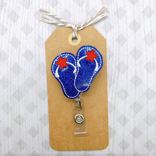 Patriotic Flip Flops Badge Topper