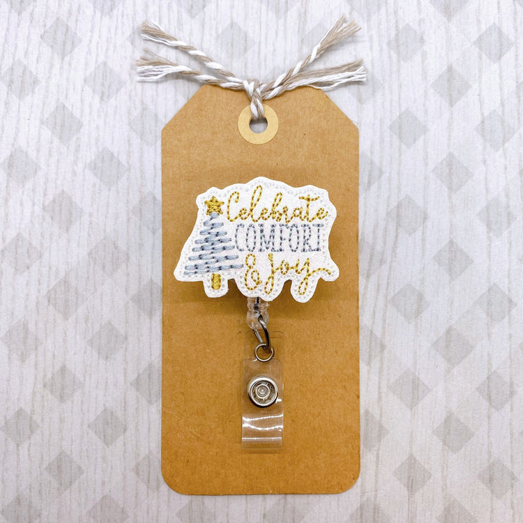 Celebrate Comfort and Joy Badge Topper