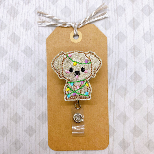 Christmas Dog Badge Topper