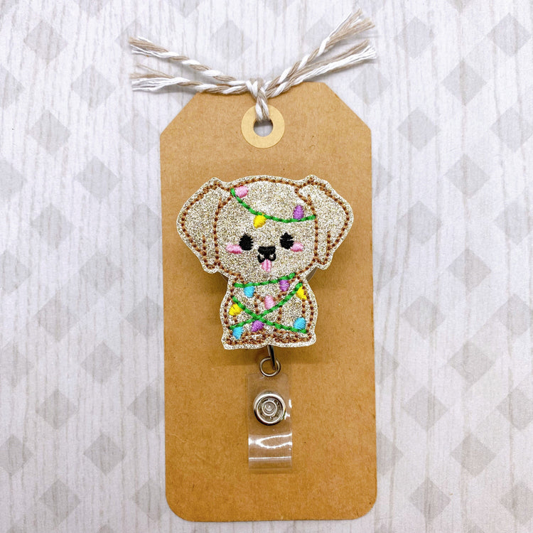 Christmas Dog Badge Topper