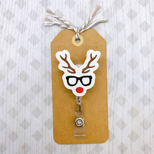 Geeky Reindeer Badge Topper