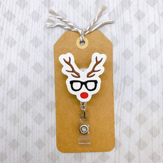 Geeky Reindeer Badge Topper