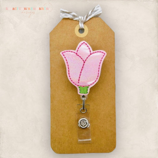 Pink Tulip Badge Topper