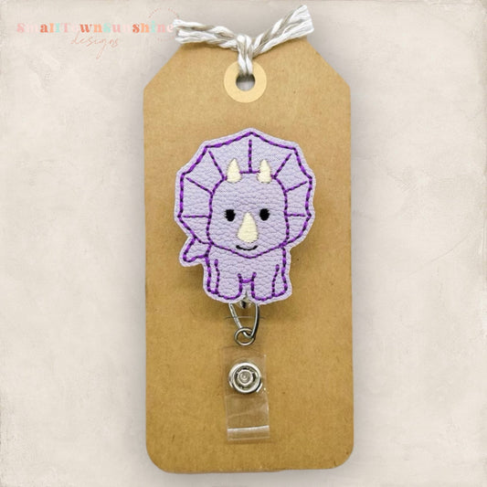 Purple Dino Badge Topper