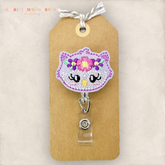 Purple Owl Badge Topper