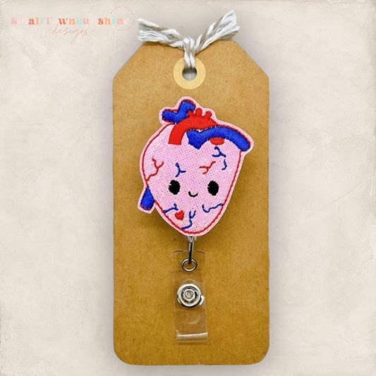 Anatomical Heart Badge Topper