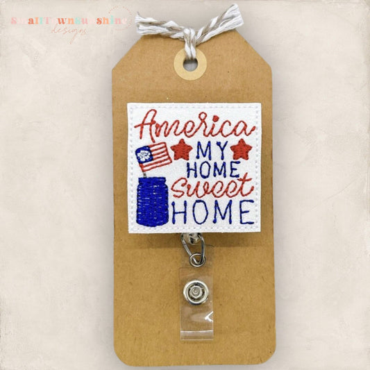 America Home Sweet Home Badge Topper