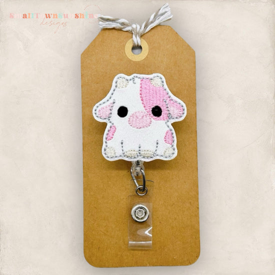 Pink Cow Badge Topper